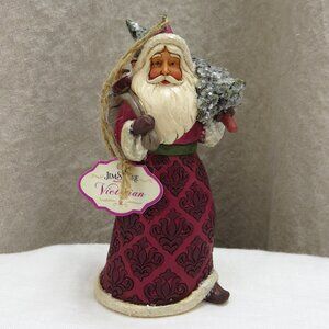 Jim Shore Victorian Santa Ornament - Red and White